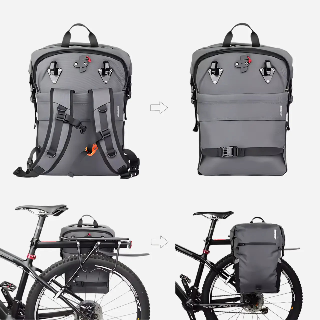Convertible Bike Pannier Backpack (24L)