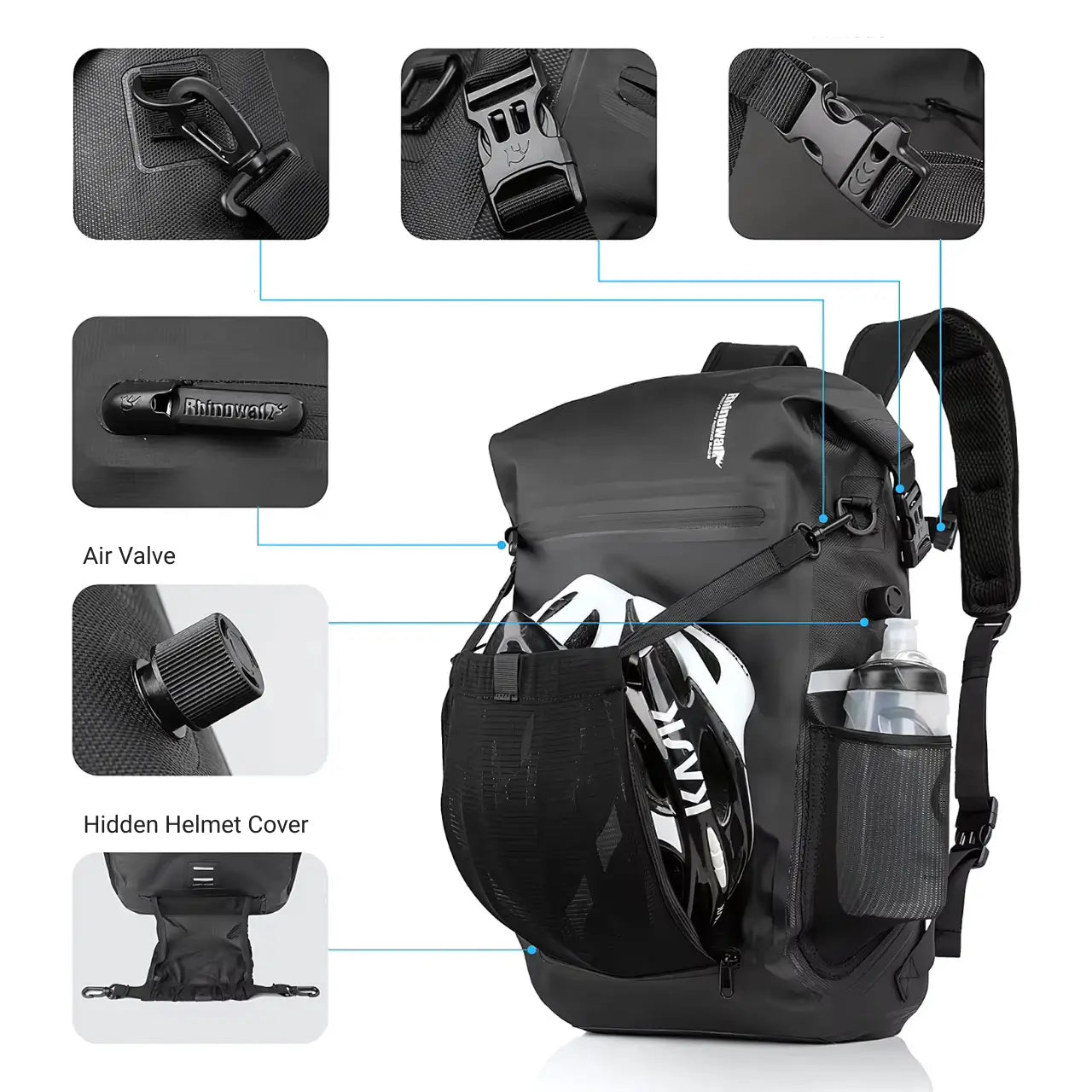 3-in-1 Bike Pannier Waterproof Backpack (22L)