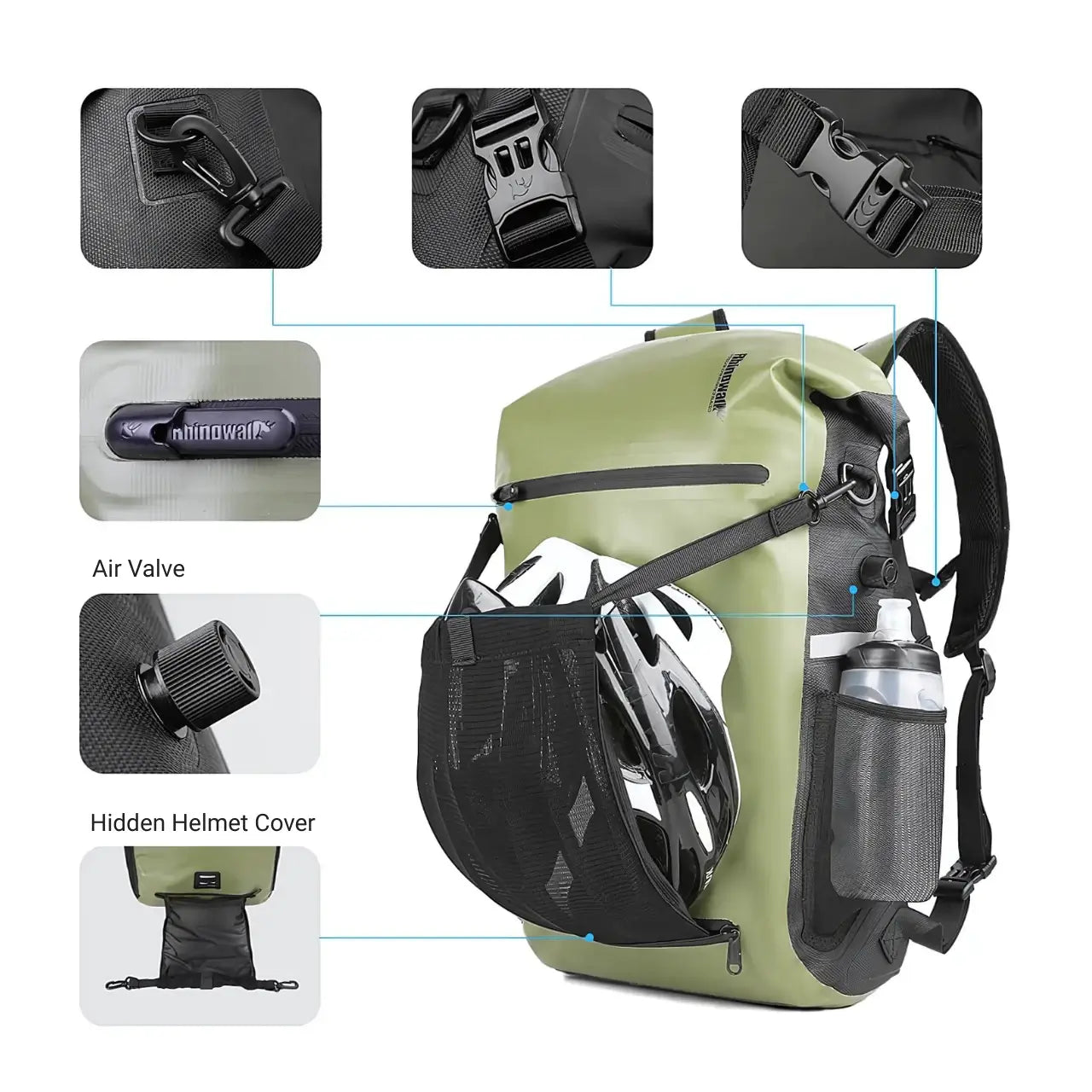 3-in-1 Bike Pannier Waterproof Backpack (22L)