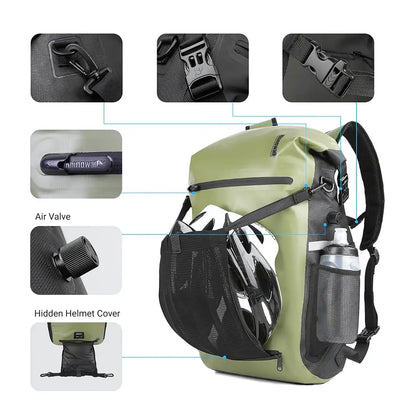 3-in-1 Bike Pannier Waterproof Backpack (22L)