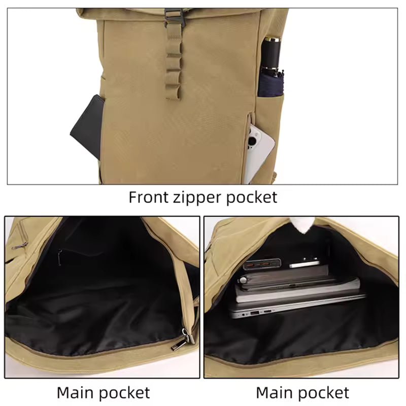The Canvas Roll Top Commuter Laptop Backpack