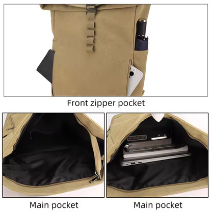 The Canvas Roll Top Commuter Laptop Backpack