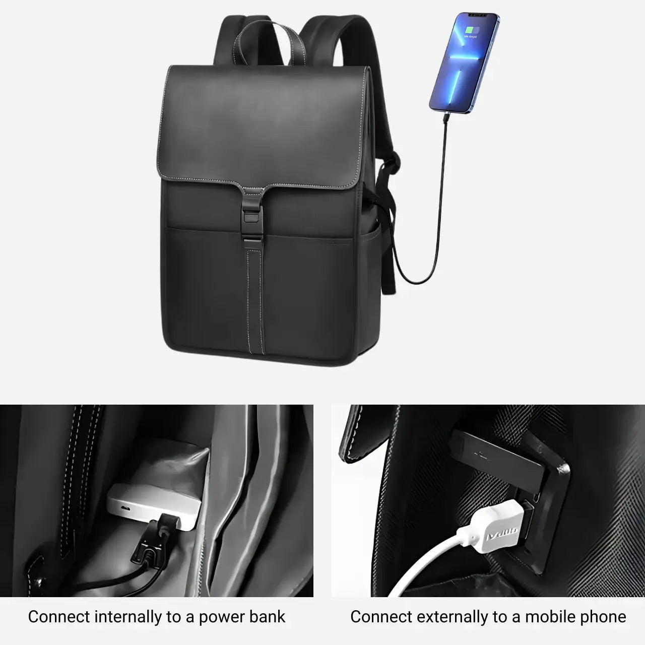 the office backpack  - usb charging port