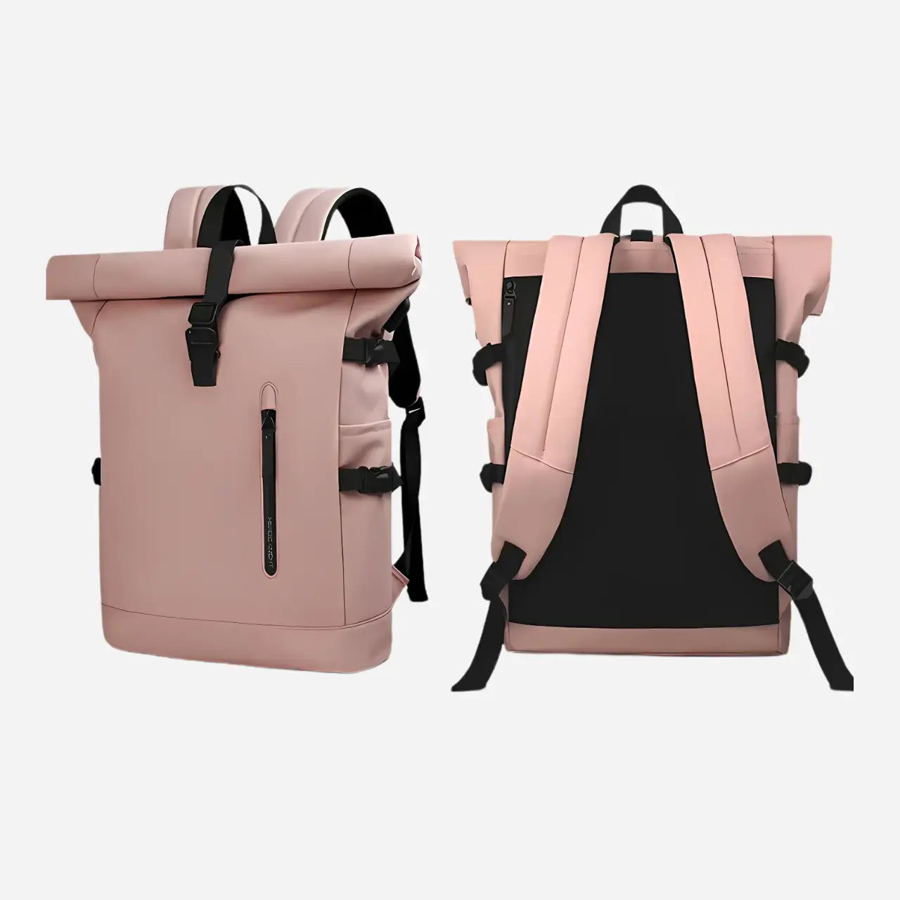 the roll top 20L rainproof backpack - pink