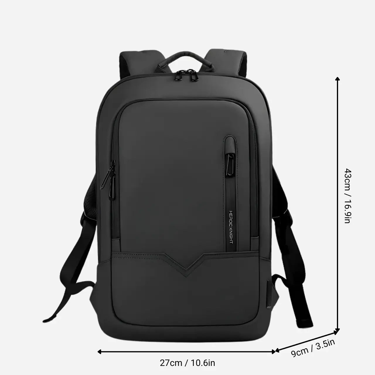 the slim laptop backpack - black