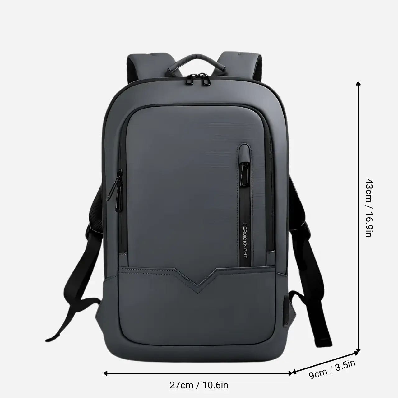 the slim laptop backpack - dark grey