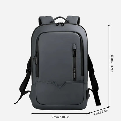 the slim laptop backpack - dark grey