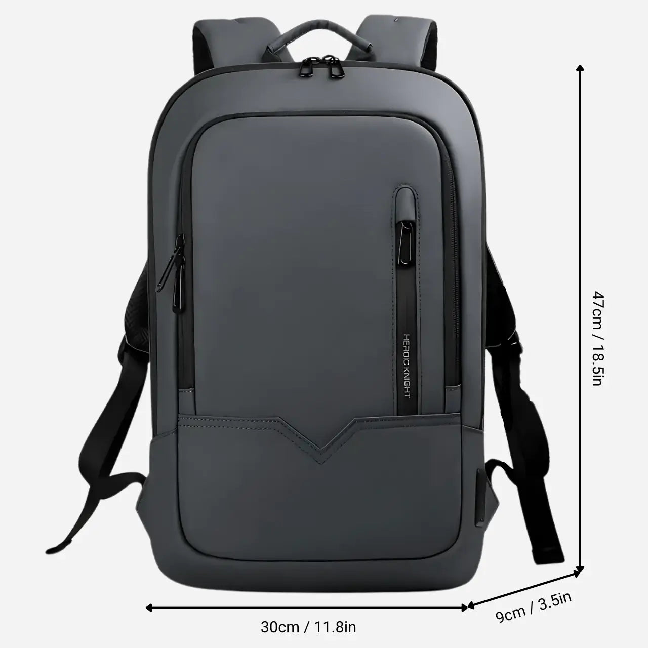 the slim laptop backpack - dark grey