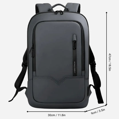 the slim laptop backpack - dark grey