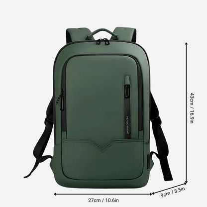 the slim laptop backpack - green