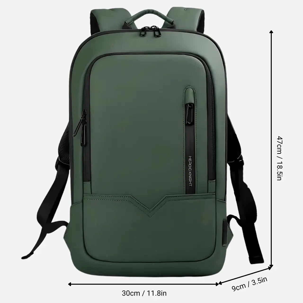 the slim laptop backpack - green