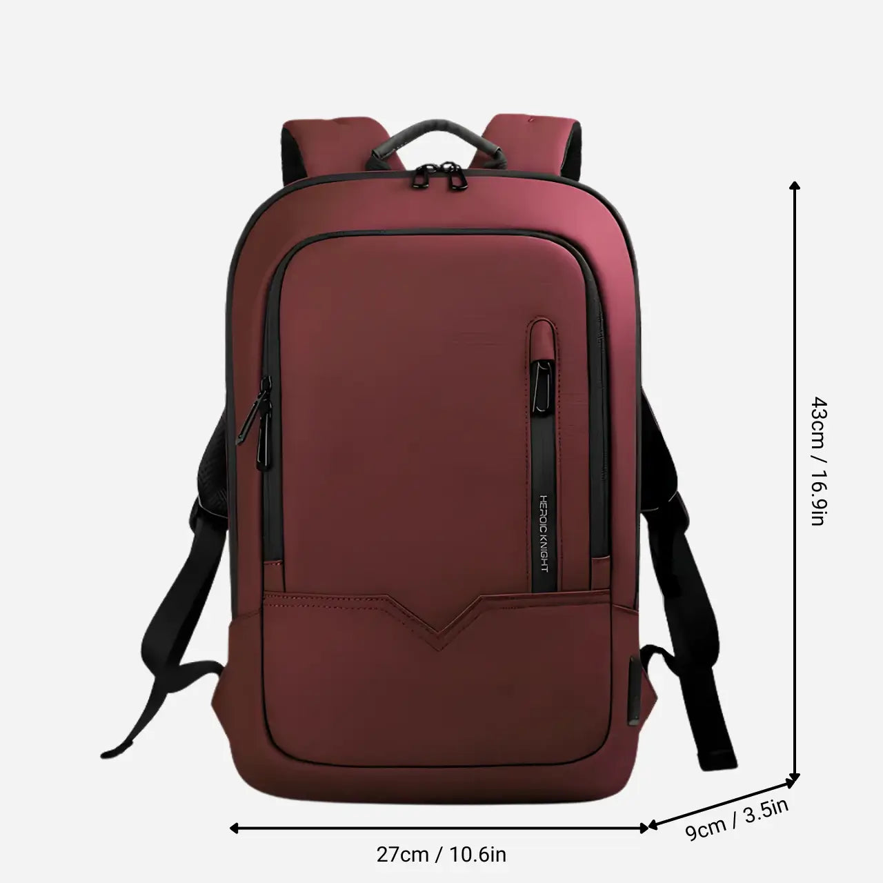 the slim laptop backpack - red