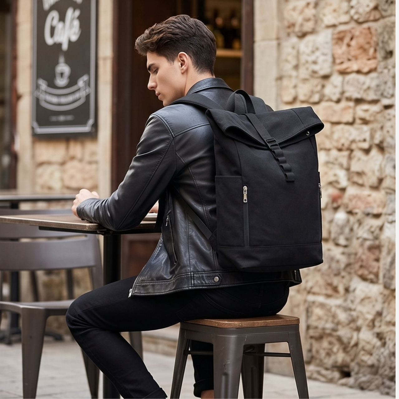 The Canvas Roll Top Commuter Laptop Backpack