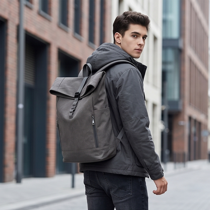 The Canvas Roll Top Commuter Laptop Backpack