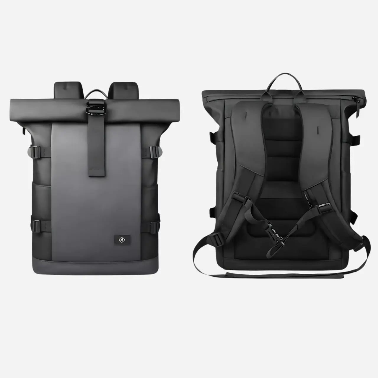 the roll top compact backpack - 18L to 25L - grey