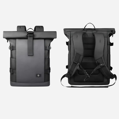 the roll top compact backpack - 18L to 25L - grey