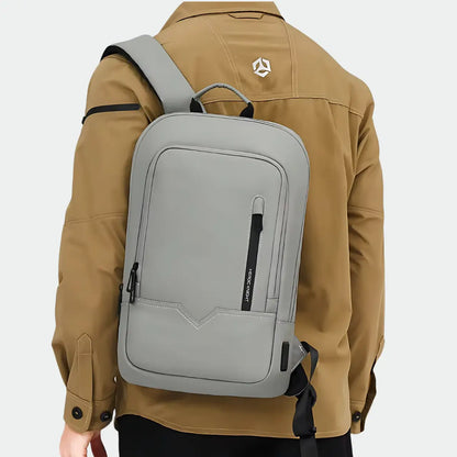 the slim laptop backpack - white